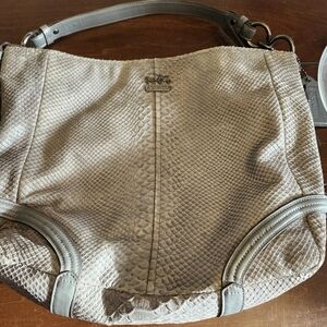 Gray Textured Women's Coach Oversized Bag